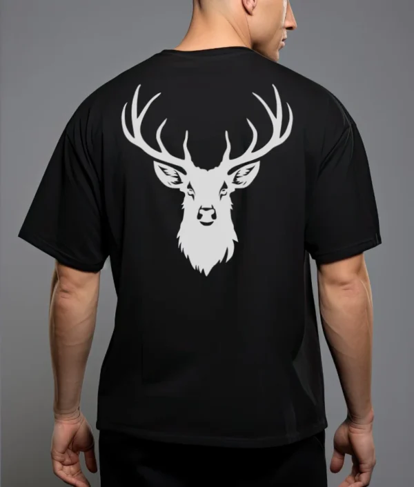 Valor Stag | Oversized T-Shirt | Black - Image 2