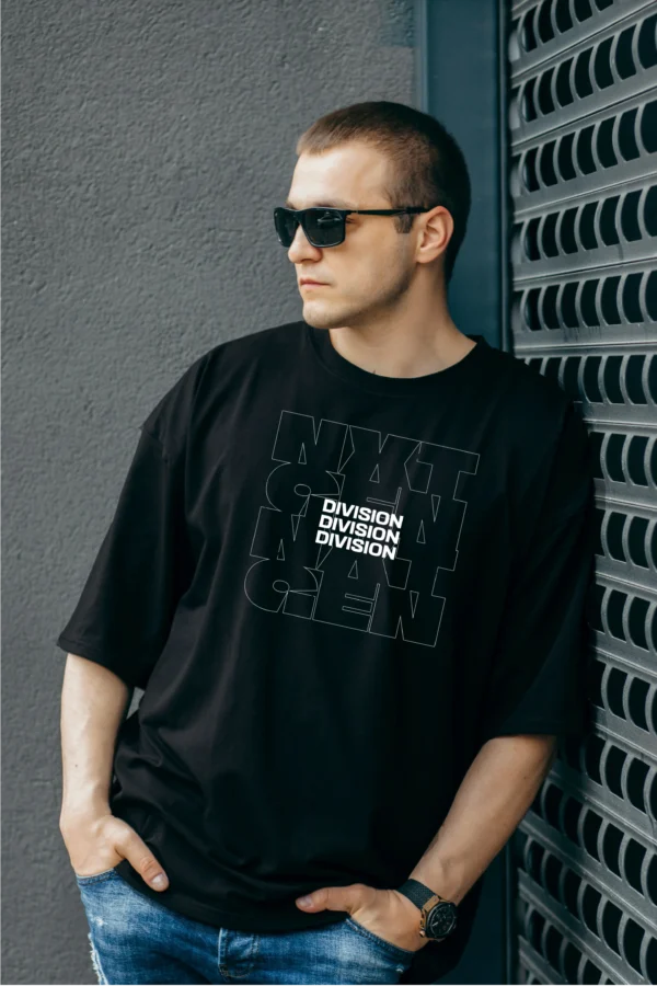 NXT GEN Division" Oversized Tee | Black