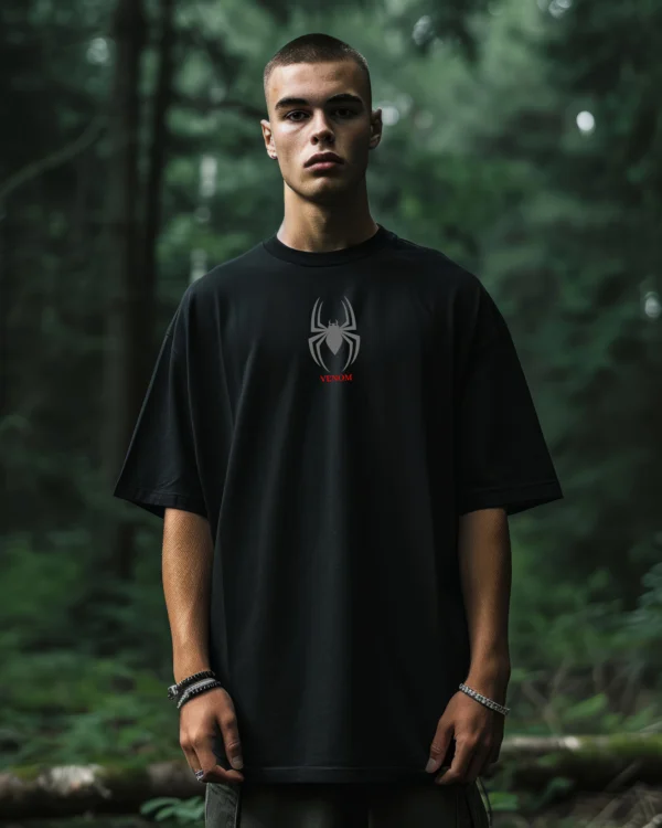 "VENOM Instinct" Oversized Tee | Black