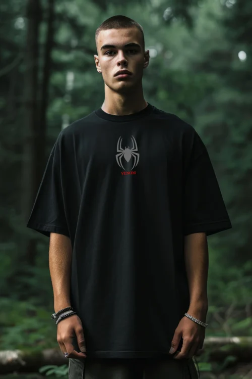 “VENOM Instinct” Oversized Tee | Black